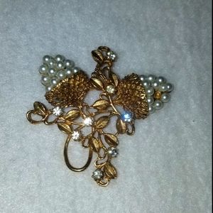 Golden Flower Brooch